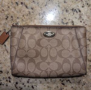 Coach Brown Signature Clutch